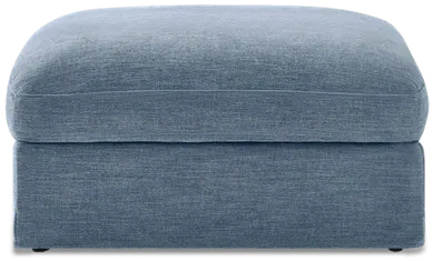Agnes Slipcover Storage Ottoman, (Sadie) Dusty Blue