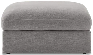 Agnes Slipcover Storage Ottoman, (Sadie) Ash