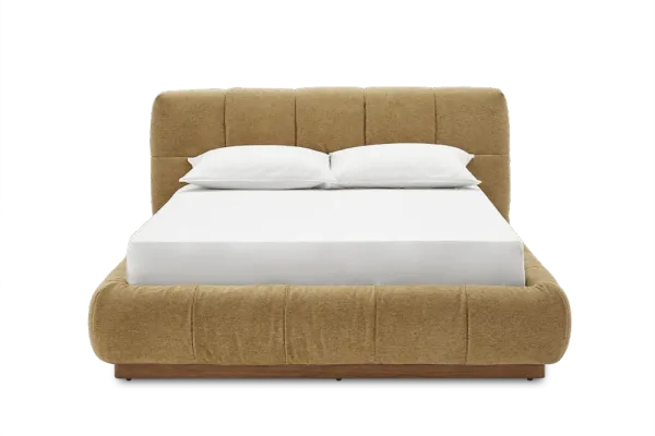 Esmee Queen Size Bed, (Performance Anderson) Mustard Brown