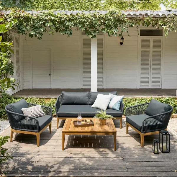 Maui Outdoor Loveseat, 2 Lounge Chairs & Table Set