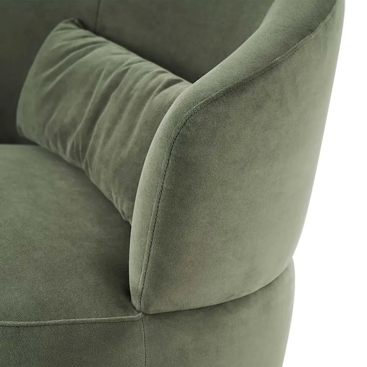 Amber Velvet Swivel Chair Dark Moss, Set of 2