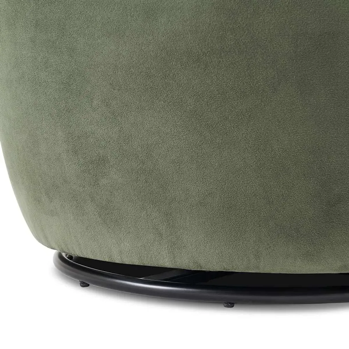 Amber Velvet Swivel Chair Dark Moss, Set of 2