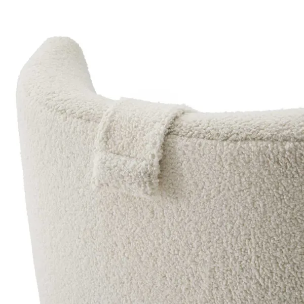 Colette Sherpa Swivel Armchair Teddy White, Set of 2