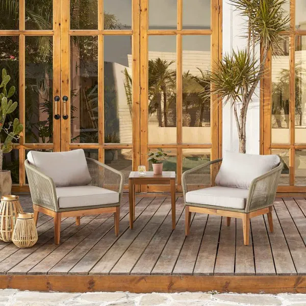 Maui Outdoor 2 Lounge Chairs & Side Table Set