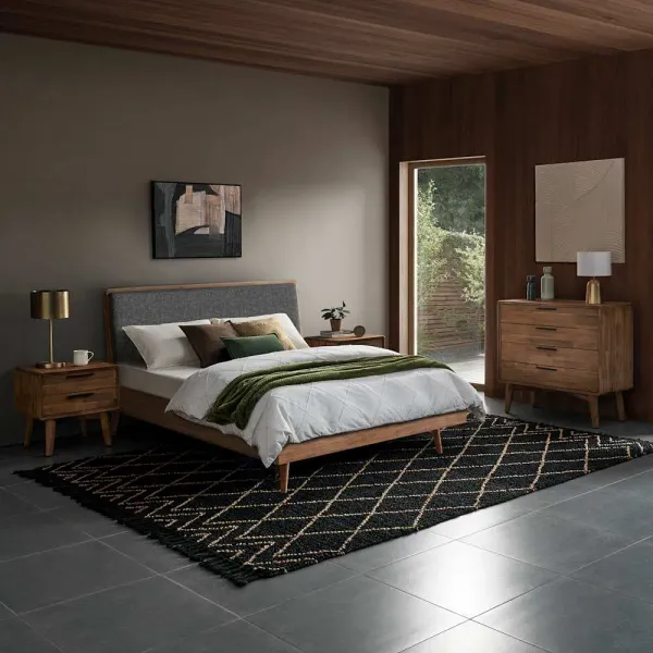 Seb 2 Nightstand with 4-Drawer Dresser Set