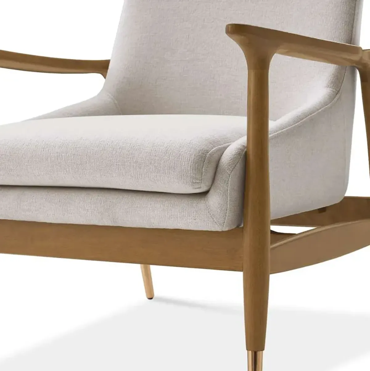Desmond Armchair with Ottoman, (Performance Anderson) Cream