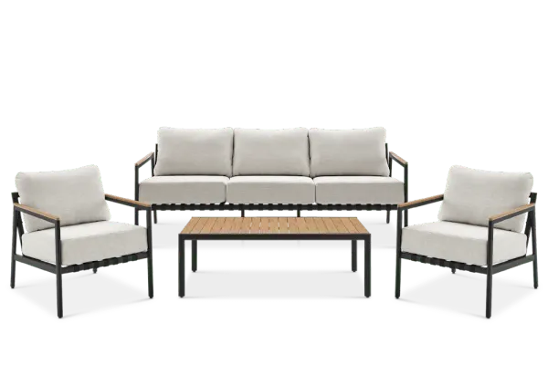 Sorrento Outdoor Sofa, 2 Lounge Chairs & Coffee Table Set