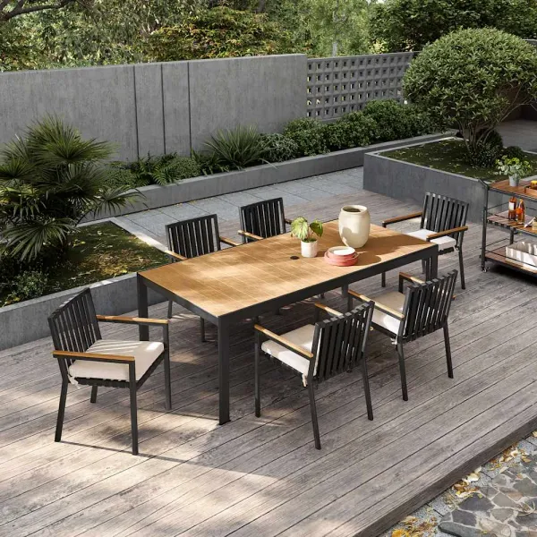 Sorrento Outdoor Dining Table with 6 Chairs