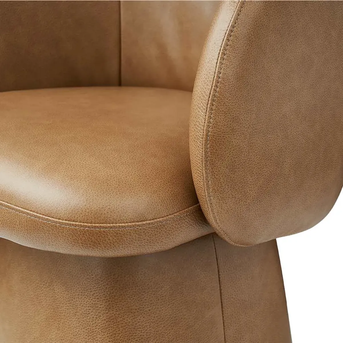 Cassidy Leather Swivel Chair Set of 2, Caramel