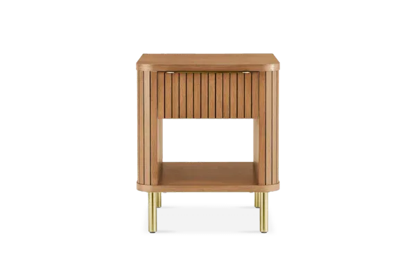 Harper 1-Drawer Nightstand 17.7'' Set of 2, Chestnut
