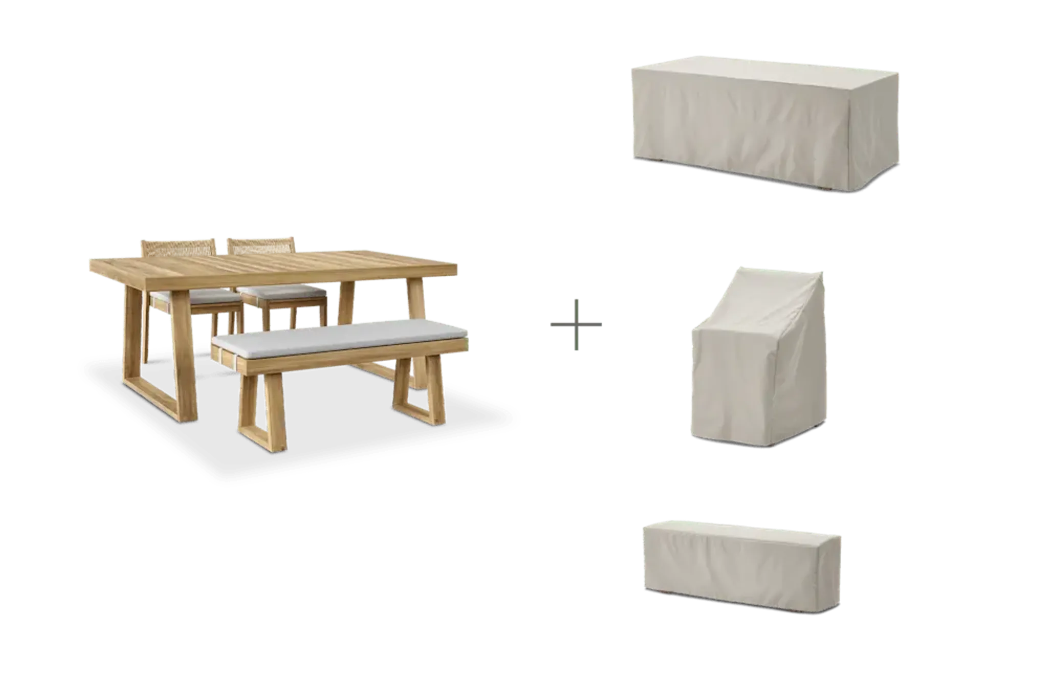 Rio Outdoor Teak Dining Table 94 5 And 2 Chairs And 71 Bench Treated ...
