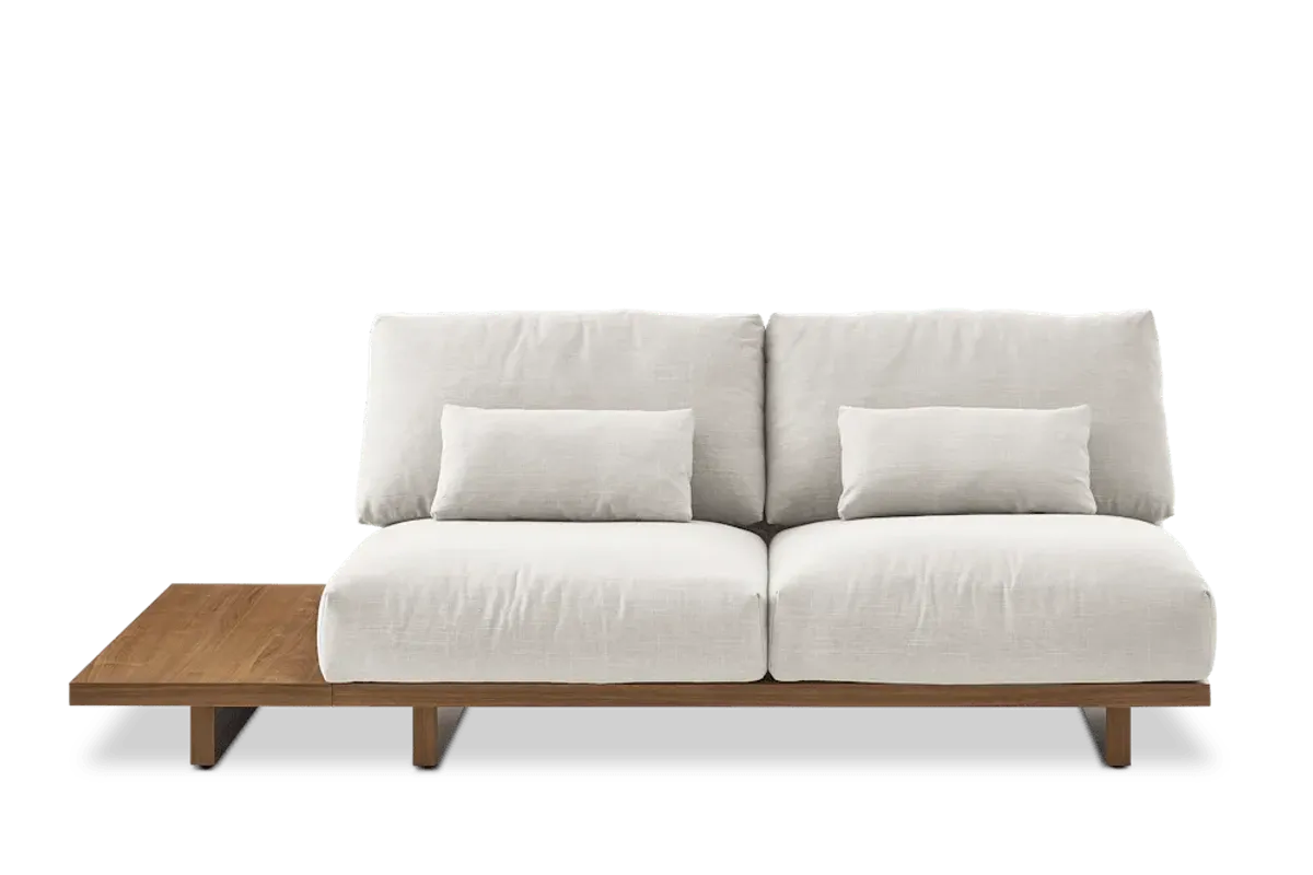 Mori Performance Fabric Armless 2 Seater Sofa