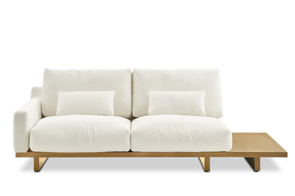 Mori Performance Fabric Single Arm 2 Seater Sofa