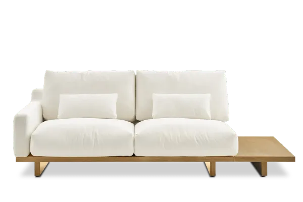 Mori Performance Fabric Single Arm 2 Seater Sofa