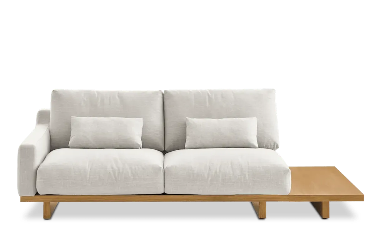 Mori Performance Fabric Single Arm 2 Seater Sofa