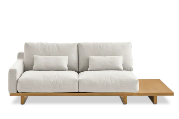 Mori Performance Fabric Single Arm 2 Seater Sofa