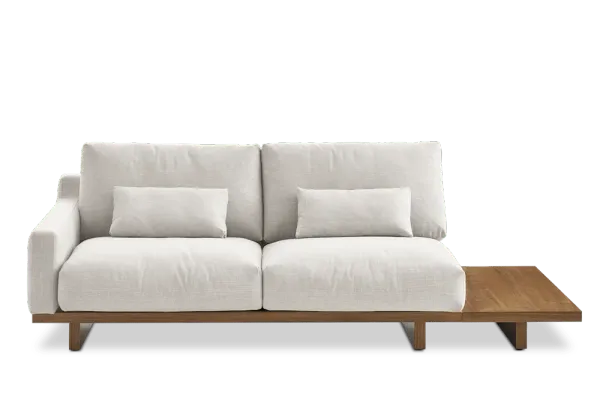 Mori Performance Fabric Single Arm 2 Seater Sofa