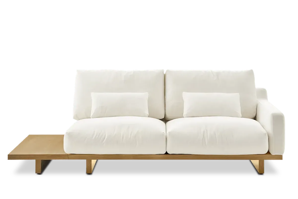 Mori Performance Fabric Single Arm 2 Seater Sofa