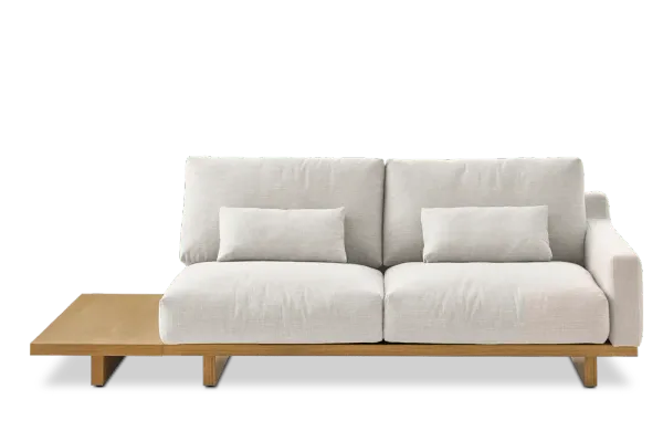 Mori Performance Fabric Single Arm 2 Seater Sofa