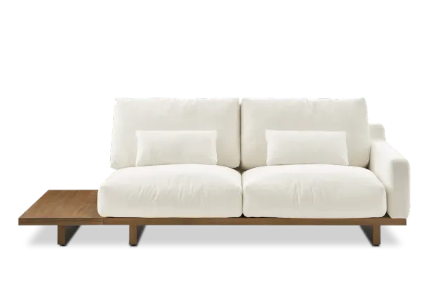 Mori Performance Fabric Single Arm 2 Seater Sofa