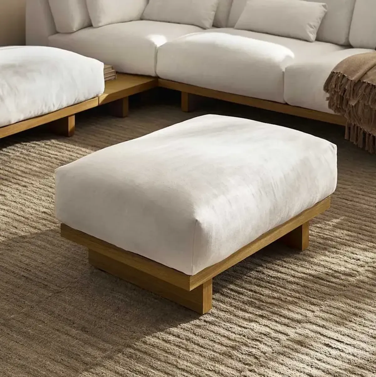 Mori Performance Fabric Sofa with Ottoman