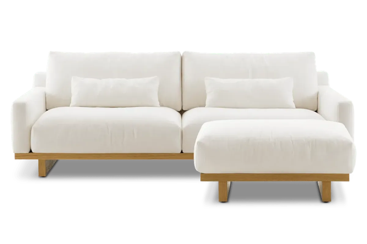 Mori Performance Fabric Sofa with Ottoman