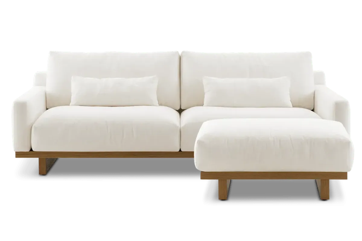 Mori Performance Fabric Sofa with Ottoman