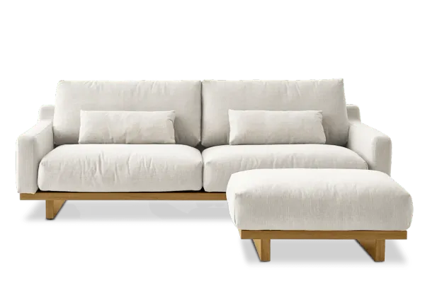 Mori Performance Fabric Sofa with Ottoman