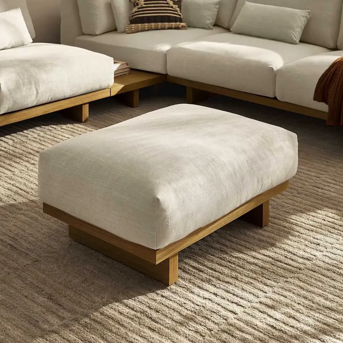 Mori Performance Fabric Sofa with Ottoman
