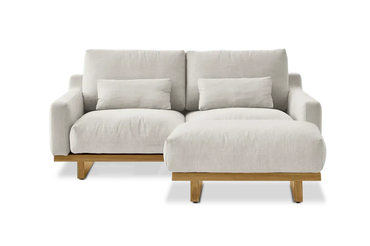 Mori Performance Fabric Loveseat with Ottoman