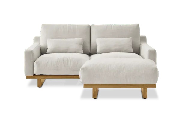 Mori Performance Fabric Loveseat with Ottoman