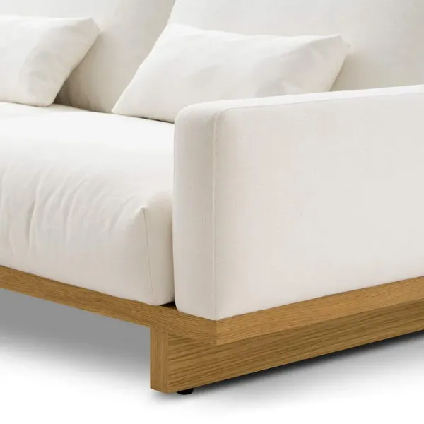 Mori Performance Fabric L-Shaped Sectional Sofa with Ottoman
