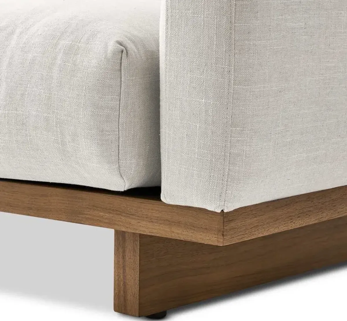 Mori Performance Fabric L-Shaped Sectional Sofa with Ottoman