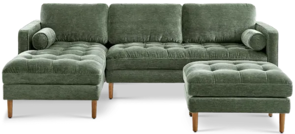 Madison Chaise Sectional Sofa with Ottoman