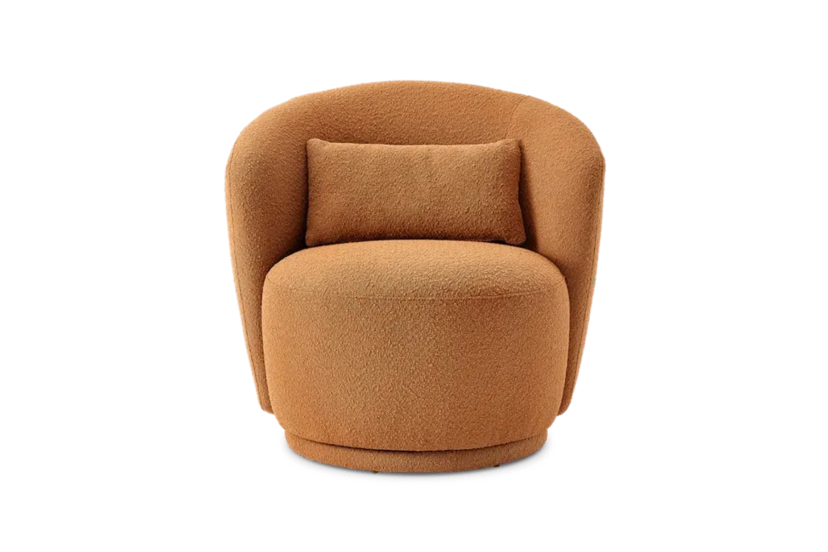 Avery Performance Bouclé Swivel Armchair