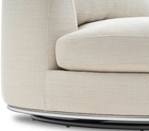 Hamilton Swivel Armchair Set of 2 51.2", Performance Brilliant White