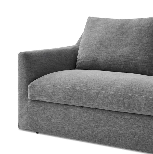 Agnes Slipcover Storage Loveseat with Ottoman