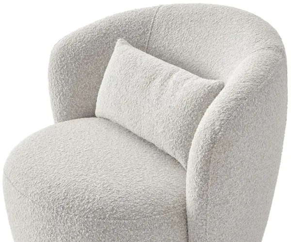 Avery Performance Bouclé Swivel Armchair with Ottoman