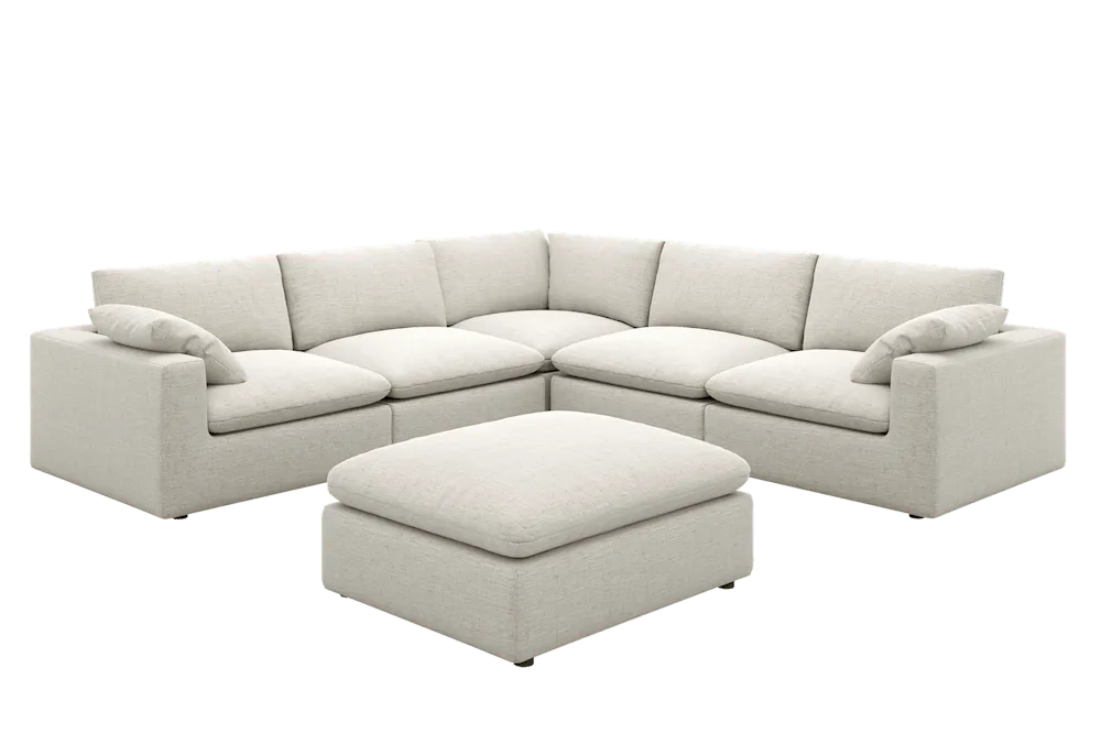 Dawson L-Shape Sectional Sofa with Ottoman