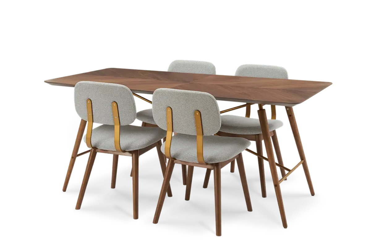 Lily Dining Table with 4 Chairs