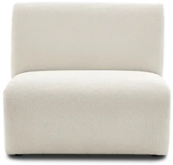 Auburn Performance Bouclé Armless Sofa, Chalk