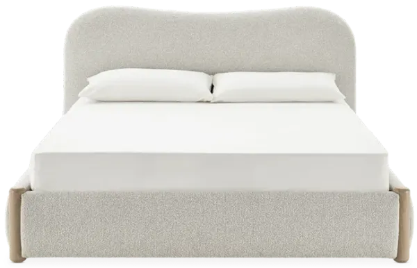 Rochelle King Storage Bed, (Performance Infinity) White Quartz Bouclé