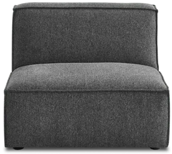Jonathan Armless Sofa, Dark Granite