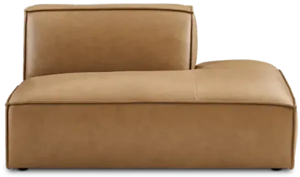 Jonathan Leather Right Chaise Sofa, Caramel