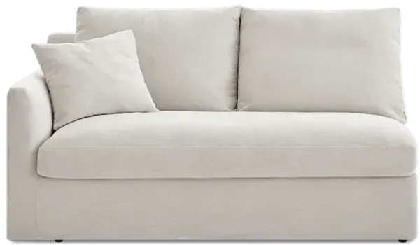 Agnes Slipcover Storage Left Arm 2 Seater Sofa, (Sadie) Ivory