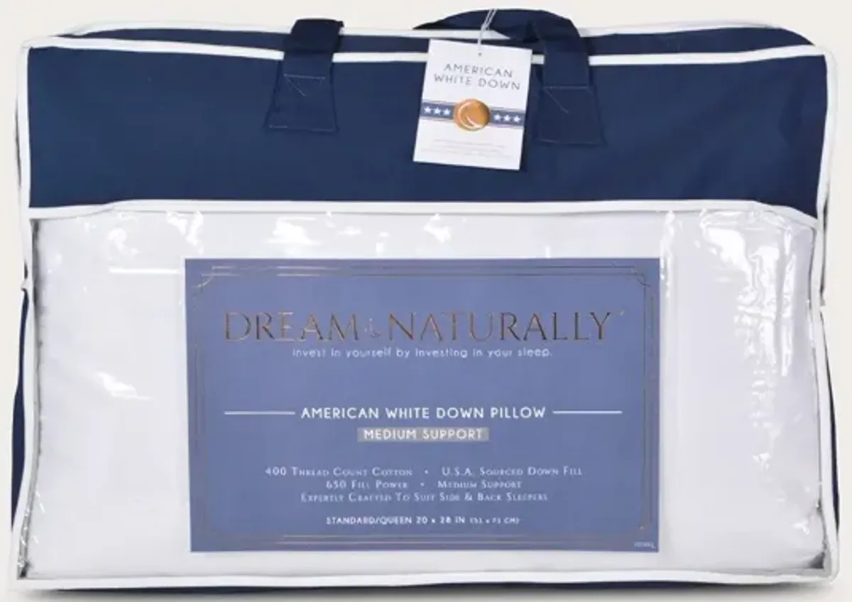 Downlite Dream NaturallyÂ® American White Down Pillow - King