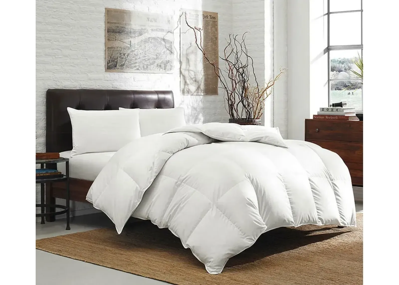 Eddie Bauer White Down Comforter - Queen