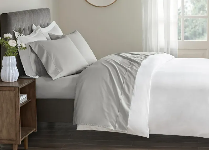 Beautyrest Wrinkle Resistant Cotton Sateen Sheet Set - Gray - Queen