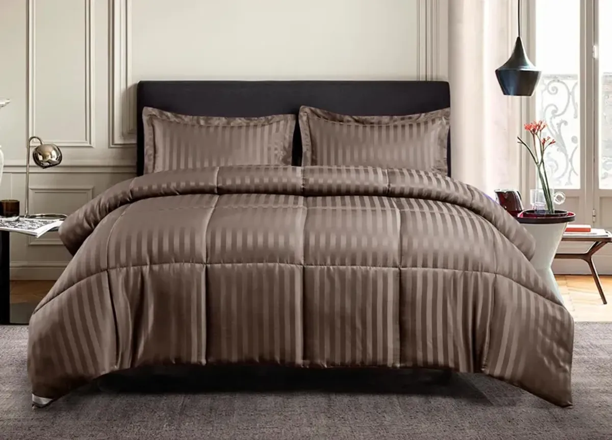 Kathy Ireland Home Kathy Ireland Reversible Down Alternative Comforter Set - Taupe - Twin