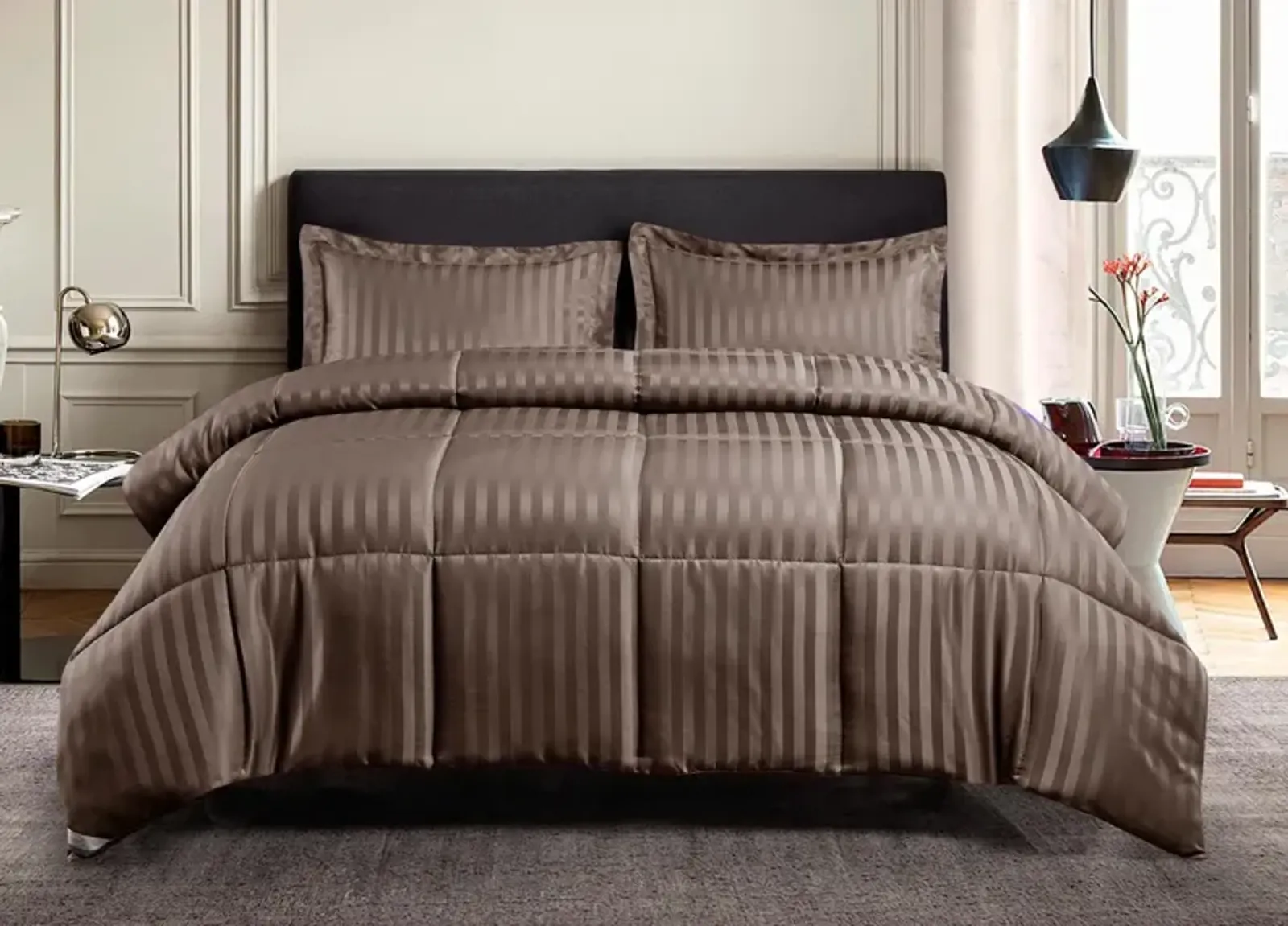 Kathy Ireland Home Kathy Ireland Reversible Down Alternative Comforter Set - Bone - Twin